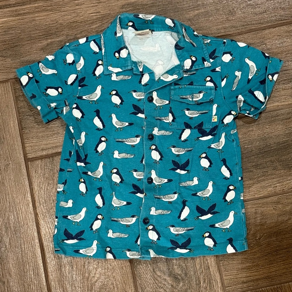 Frugi Organic Cotton Bird Print Shirt